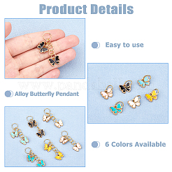 Alloy Enamel Butterfly Shoelace Charm Decoration&nbsp;PALLOY-NB00002