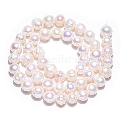 Natural Cultured Freshwater Pearl Beads Strands&nbsp;PEAR-S020-F11