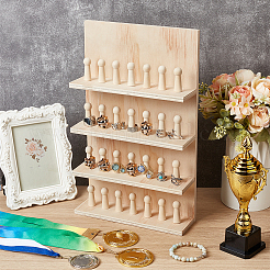 Wood Finger Ring Organizer Display Holder Set&nbsp;RDIS-WH0020-03