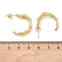 Textured 304 Stainless Steel Stud Earrings for Women&nbsp;EJEW-K333-02G