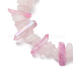 Natural Rose Quartz Chips Beaded Stretch Bracelets&nbsp;BJEW-TA00494-03