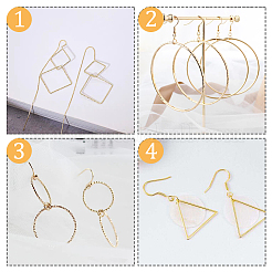32Pcs 4 Style Brass Pendants&nbsp;KK-DC0002-12