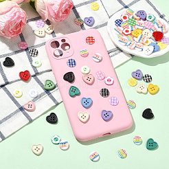 200Pcs Resin Buttons&nbsp;BUTT-CJ0001-06