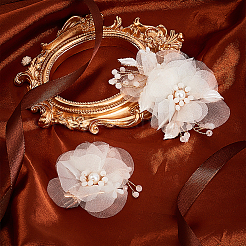 1Set Wedding Bridal Alloy Alligator Hair Clips&nbsp;OHAR-GA0001-05