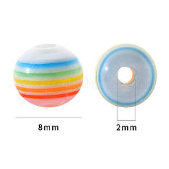 50Pcs Transparent Stripe Resin Beads&nbsp;RESI-YW0001-02D