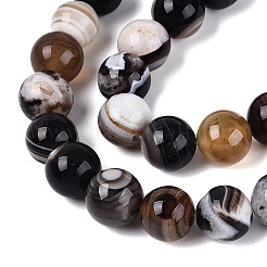 Natural Striped Agate/Banded Agate Beads&nbsp;G-Q606-42B-C01