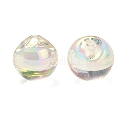 UV Plating Rainbow Iridescent Acrylic Beads&nbsp;OACR-F006-08H