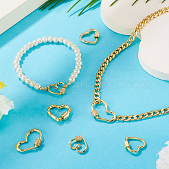 5Pcs 5 Styles Brass Screw Carabiner Lock Charms&nbsp;KK-TA0008-24