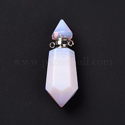 Faceted Glass Perfume Bottle Pendants&nbsp;GLAA-G080-01J-P