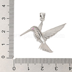 Brass Micro Pave Cubic Zirconia Pendants&nbsp;KK-A228-04P