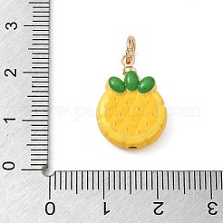 Alloy with Yellow Enamel Pendants&nbsp;AL-CBAE186-02G-02