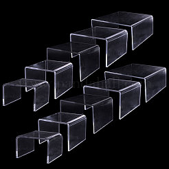 10Pcs 5 Styles Transparent Acrylic Display Riser Stands&nbsp;ODIS-GL0001-09