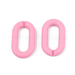 Opaque Spray Painted Acrylic Linking Rings&nbsp;OACR-T024-02-I07