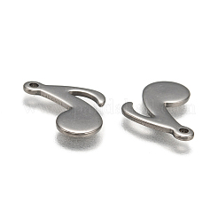 Tarnish Resistant 10PCS Original Color Music Note Charms 201 Stainless Steel Pendants&nbsp;X-STAS-Q115