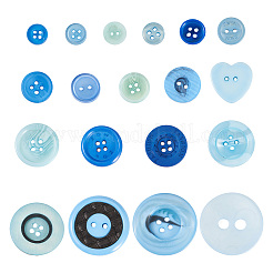 Flat Round Resin Buttons&nbsp;BUTT-TAC0017-01B