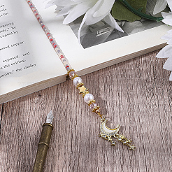 Glass & ABS Plastic Imitation Pearl Bookmark&nbsp;AJEW-CP00021