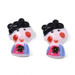 Spray Painted Opaque Resin Cabochons&nbsp;CRES-S302-83