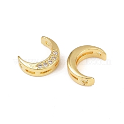 Brass Clear Cubic Zirconia Beads&nbsp;KK-D375-35G-01