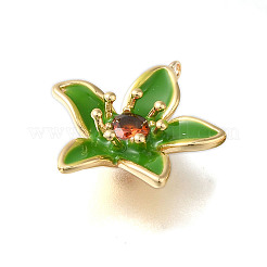 Brass Enamel Pendants&nbsp;KK-S368-13G-01