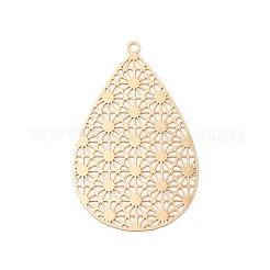 Rack Plating Brass Filigree Pendants&nbsp;KKC-K001-10KCG