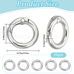 20Pcs Alloy Spring Gate Rings&nbsp;FIND-BBC0002-21P