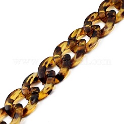 Handmade Transparent Acrylic Curb Chains&nbsp;X-AJEW-JB00740-02