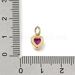 Valentine's Day Brass Pave Cubic Zirconia Charms&nbsp;CU-E002-03G-06
