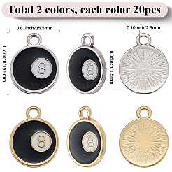 40Pcs 2 Colors Alloy Enamel Pendants&nbsp;FIND-SC0016-77