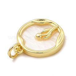 Rack Plating Brass with Plastic Pendants&nbsp;KK-G459-01G-03