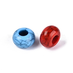 Crackle Opaque Acrylic European Beads&nbsp;OACR-Q200-27