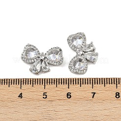 Brass Micro Pave Cubic Zirconia Beads&nbsp;KK-H078-31P