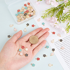 Light Gold Plated Alloy Enamel Charms&nbsp;ENAM-PH0001-52LG