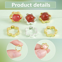40Pcs 2 Colors Rack Plating Brass Bead Frames&nbsp;KK-PH0006-31