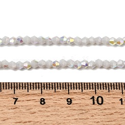 AB Color Plated Opaque Glass Beads Strands&nbsp;GLAA-G127-02H