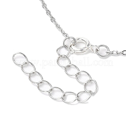Alloy Crown with Heart Carved Word Knitting Queen Pendant Necklace&nbsp;NJEW-JN04696