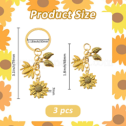 3Pcs Alloy Enamel Keychain&nbsp;KEYC-FH00045