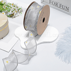 Daisy Pattern Polyester Ribbon&nbsp;OCOR-WH20003-36C