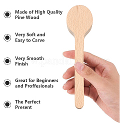Wood Carving Spoon&nbsp;AJEW-GF0001-40