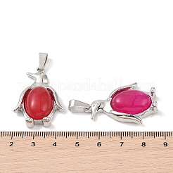 Dyed Natural White Jade Pendants&nbsp;G-A224-02P-10