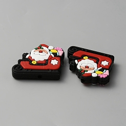 Sleigh with Santa Claus Christmas Silicone Beads&nbsp;SIL-SZC0003-01