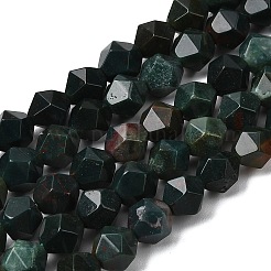 Natural Bloodstone/Heliotrope Beads Strands&nbsp;G-Z119-A16-01