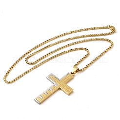 201 Stainless Steel Pendant Necklaces&nbsp;NJEW-H015-05GP