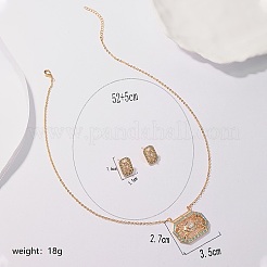 Brass Micro Pave Cubic Zirconia Jewelry Sets for Women&nbsp;HB7005-1