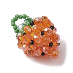 Glass Seed Beaded Pendants&nbsp;PALLOY-GD00003-04
