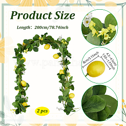 Plastic & Cloth Artificial Lemon Vine&nbsp;DIY-WH0504-970