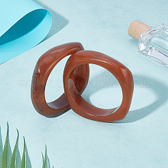 2Pcs Imitation Marble Acrylic Bangle for Women&nbsp;BJEW-UN0001-69C