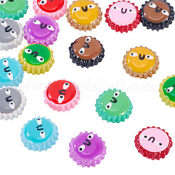 18Pcs 9 Colors Fuuny Painted Glass Beads Enamel Beads&nbsp;LAMP-TA0001-93