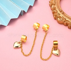 Brass Cuff Earrings&nbsp;EJEW-JE05407-01