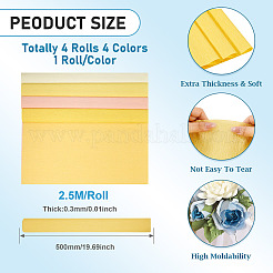 4 Rolls 4 Colors Crepe Paper Rolls&nbsp;DIY-TA0013-21