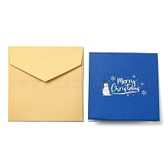 Square 3D House Pop Up Paper Greeting Card&nbsp;AJEW-P124-B01